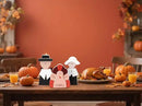Amorita Fall Thanksgiving Decorations Wooden Turkey Pilgrim Couple Table Sign 3 Pcs Fall Thanksgiving Decor Standing Tabletop Sign Decor for Autumn Harvest - Z by CozyNest Decor