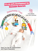 Pau1Hami1ton Baby Stroller Arch Toys, Car Seat Toys,Bouncer Toy Bar/Mobile for Bassinet,Adjustable Baby Hanging Toys Fit for Crib Bed,Stroller,Car Seat Gifts.S-19(Zebra) by TinyTreasures Baby Boutique