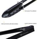 MSY BIGSUNNY 9 Inch Kitchen Food Tongs, Buffet Tongs, Serving Tongs, Black Aluminum Tongs - Set of 3 by CozyNest Decor