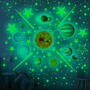 Quanhaigou Glow in The Dark Stars and Planets, Bright Solar System Wall Stickers -Glowing Ceiling Decals for Kids Room,Shining Space Decoration by CozyNest Decor