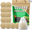 Squirrel Repellent Outdoor, Chipmunk Repellent for Attic/Garden/Bird Feeders/Plants/Cars, Deterrent Squirrels, Keep Chipmunks Away-Pack of 12 by TinyTreasures Baby Boutique