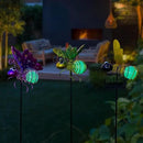 Garden Decor for Outside,3 Pcs Luminous Insect Garden Decorative Stakes,Glow in The Dark Bee Lights Metal Yard Art,Waterproof Outdoor Spring Lawn Patio Pathway Decoration for Mom,Women,Grandma by CozyNest Decor