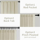 Joydeco Linen Curtains 96 inches Long 2 Panels Set,Light Filtering Curtains for Living Room Bedroom, Window Long Drapes with Rod Pockets Back Tab (W52 x L96 Inch, Natural) by CozyNest Decor