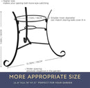12" Tall Iron Gazing Ball Stand, Classic Stylelish Garden Hardware Metal holder for 8/10/12-Inch, Strong and Durable handmade Gazing Globe Display Stand Decoration for Outdoor, Home, Yards by GreenHaven Gardens