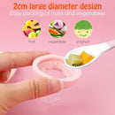 Baby Solids/Frozen Fruit Feeder Pacifier, Infant Teether Toy 4M+, BPA-Free Silicone Pouch & Nipple, Safely Introduce Solids, Teething Relief, 2-Pack (Pig Lulu - Blue Pink, S/M/L) by TinyTreasures Baby Boutique