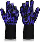 Comsmart BBQ Gloves, 1472 Degree F Heat Resistant Grilling Gloves Silicone Non-Slip Oven Gloves Long Kitchen Gloves for Barbecue, Cooking, Baking, Cutting by GreenHaven Gardens