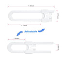 Vmaisi Baby Sliding Cabinet Locks - 4 Pack Adjustable U Shaped Child Safety Locks,Childproof Latches for Kitchen Bathroom Storage Cupboards Doors, Handles and Knobs White (4) by TinyTreasures Baby Boutique