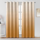 HOMEIDEAS Gold Ombre Blackout Curtains 52 X 84 Inch Length Gradient Room Darkening Thermal Insulated Energy Saving Grommet 2 Panels Window Drapes for Living Room, Bedroom by TinyTreasures Baby Boutique
