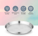 Children's 304 Stainless Steel Four (4) Piece Plate Set, 21 cm, Matte Finish, Plates for Kids, Toxin Free Stainless Steel Dinnerware Set, Non-Divided Plates, 100% BPA Free by TinyTreasures Baby Boutique