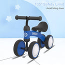Baby Balance Bike Toys for 12-36 Months Kids Toy Boy and Girls Gifts Toddler Best First Birthday Gift Children Walker No Pedal Infant 4 Wheels Bicycle (Colorful, Blue-Light) by TinyTreasures Baby Boutique