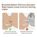 Silicone Natural Breast-Like Bottle with Nipple(10+ Months),8oz，1pack by TinyTreasures Baby Boutique
