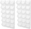 12Pieces 3-Pot Wall Planter Vertical Garden Plant Walls Wall Mounted Vertical Planter with Water-Storage Layer Stackable Wall-Mounted Flower Pot for Gardens, Balconies 180.78lbs Total Capacity (White) by CozyNest Decor
