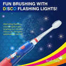 B07YVKSLHYBrush‑Baby - KidzSonic Rocket Kids Electric Toothbrush for Ages 3+ with Disco LED Lights, Gentle Sonic Vibrations, 2-Minute Smart Timer & 30‑Second Pulse Reminders – AAA Battery Included by TinyTreasures Baby Boutique