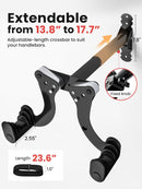 YORKING Bike Wall Mount, Horizontal Wall Mount Hanger Holds Up to 55Lbs Bike Indoor Storage Rack Hook with 5 Adjustable Levels, Extends to Fit 32.6" Handlebars for 1 Bicycle in Home Garage – Black by GreenHaven Gardens