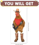 Cool Cowboy Chicken Wall Stickers Peel and Stick, Chicken Lover Gifts Window Stickers Removable, Funny Farm Chicken Wall Decals Decor, Weird Gifts for Friends by CozyNest Decor
