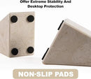 Marble Book Ends Decorative, Unique Bookends for Shelves, Bookends to Hold Heavy Books, Durable Book Holder Stopper for Home Office Desk Bookshelf Decoration, Turkey Natural Marble, Set of 2 by CozyNest Decor