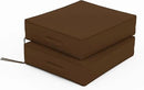 Patio Chair Cushions 18.5 X 16 X 4 Inch Waterproof Outdoor Seat Cushions for Patio Furniture, Outdoor Sofa Couch Pads with Ties & Handle, Set of 2, Chocolate by GreenHaven Gardens