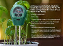 3-in-1 Soil pH Meter - Moisture, Light, and pH Tester for Garden, Lawn, Farm, Indoor & Outdoor Plant Care, Green by GreenHaven Gardens