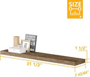 BAMEOS Floating Shelves,40 in W x 8in D Wall Mounted Wooden Shelves with Invisible Brackets Set of 3, Hanging Wall Shelves Decoration for Bedroom, Bathroom, Living Room and Kitchen by CozyNest Decor