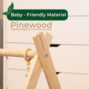 Wossen® Wooden Baby Play Gym Set and PlayTent Cover, Naturel Baby Gym, Reliable Toys, Ergonomic and Multipurpose Use, Mat and Play Tent Cover, Newborn Gift for Baby Girl and Boy by TinyTreasures Baby Boutique