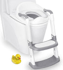 JASSONE® Potty Training Seat, Toddler Step Stool, 2 in 1 Potty Training Toilet for Kids, Baby Seat with Splash Guard and Anti-Slip Pad for Boys Girls Potty Training, Grey by TinyTreasures Baby Boutique