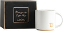 COLLECTIVE HOME - Monogram Ceramic Mugs, 15 oz Golden Initial Coffee Cups, Elegant Alphabet Tea Mugs, Elegant Personalized Mug with Gift Box, Luxurious Cups for Office and Home (u) by CozyNest Decor
