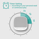 Magicteam Sleep Sound White Noise Machine with 40 Natural Soothing Sounds and Memory Function 32 Levels of Volume Powered by AC or USB and Sleep Timer Sound Therapy for Baby Kids Adults (B-White) by TinyTreasures Baby Boutique