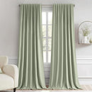MIULEE Sage Green Back Tab Blackout Curtains 96 Inch Length 2 Panels Set for Living Room Bedroom Privacy, Rod Pocket/Pinch Pleated Thermal Insulated Room Darkening Light Blocking Drapes, W66xL96 by TinyTreasures Baby Boutique