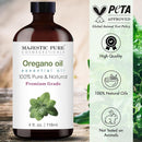 Majestic Pure Oregano Essential Oil with Glass Dropper - Huge 4 Fl Oz - 100% Pure and Natural Oregano Oil - Premium Grade Essential Oils for Diffuser, Aromatherapy, Soap and Candle Making by CozyNest Decor