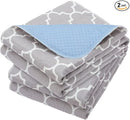 OUTCREATOR® Washable Bed Pads 34" x 36" (Pack of 2), Incontinence Mattress Protector, Anti-Slip Waterproof Underpads for Adults Kids Elderly Pets, Absorbency & Reusable Bedwetting Pads (Gray) by TinyTreasures Baby Boutique