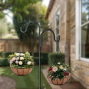 4 Pack 10 inch Metal Hanging Planters Basket with Coco Coir Liner Outdoor-Hanging Baskets for Plants Outdoor,Metal Wire Baskets with Window Box Planters, Hanging Flower Pots for Railings by CozyNest Decor