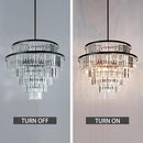 Luxury 6-Tier Round K9 Crystal Chandelier, Black Finish 26 Inch Diam Ceiling Light, Classic Elegant Chandelier with Crystal Piece, Lighting Fixture for Hallway, Bedroom, Living Room by CozyNest Decor