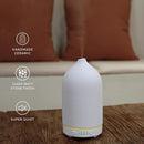 200ML Ceramic Essential Oil Diffuser - Ultrasonic Aromatherapy & Humidifier with 7-Color LED Lights, Auto Shut-Off, White, 1H/3H/6H Timer | Scent for Home,Office,Yoga by TinyTreasures Baby Boutique