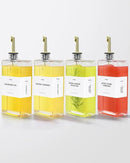 Olive Oil Dispenser For Kitchen, Glass Oil Bottle 500ML Oil And Vinegar Dispenser Set Of 4 with 4 Stainless Steel Pourers & 88 Labels, Soy Sauce Dispenser, Coffee Syrup Bottles by CozyNest Decor