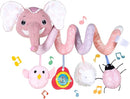 Koty Newborn Car Seat Toys, Stroller Toys for Babyies 0-6 Months,Infant Activity Spiral Plush Toys Hanging - Carseat Stroller Crib with Musical Rattle Toy for Boys Girls 0 3 6 9 Months by TinyTreasures Baby Boutique
