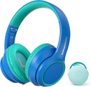 Active Noise Cancelling Headphones for Kids, 60H Playtime, Wireless Bluetooth Over-Ear Blue Headset Built-in Microphone for Home/School/Travel/Party - Includes Portable Case by TinyTreasures Baby Boutique