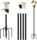 ERYTLLY Bird House Pole Mount Kit 96 Inch - Adjustable Hummingbird Bird Feeder Post Support Rod Universal Stand Set with 5 Prongs for Outdoor, Yard, Garden Decor, Black by GreenHaven Gardens