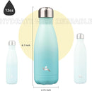 Insulated Water Bottles,12 oz Double Wall Stainless Steel Vacumm Metal Flask for Sports Travel,Mint by CozyNest Decor