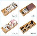 Bamboo Drawer Organizer - Kitchen Utensil Organizer Silverware Tray Cutlery Holder，Office Desk Supplies and Accessories (8.9x3x2.6 inch) by CozyNest Decor