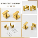 Angle Simple Towel Hooks for Bathroom, SUS 304 Stainless Steel Square Robe Coat Wall Hooks, Hand Towel Holder, Brushed Gold, 2 Pack by CozyNest Decor