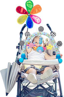 Travel Arch Bassinet Mobile Toys for Infant & Toddlers,Clip on Stroller Toy Crib Accessory & Pram Activity Bar Toy for Indoor and Outdoor (Elephant) by TinyTreasures Baby Boutique