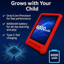10.1 Inch Kids Tablet with Shockproof Case | Android 14, 64GB+8GB RAM, 12H Battery | Parental Control, Google Kids Space & Preloaded Educational Apps | WiFi 6, HD Display, Ages 3-12 by TinyTreasures Baby Boutique