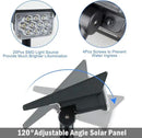 2W Solar Spotlights,T-SUNUS IP65 Waterproof Outdoor Solar Lights Landscape Lighting Wall Light Auto On/ Off with 2 Green Dual Spot Headlamp for Tree,Patio, Yard, Garden