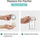COMI Wide Neck Glass Breastmilk Collection n Storage Bottle, 6oz with Screw Ring Sealing Disk; Re-markable Sealing Disc. BPA Free, Fits Breast Pumps & Nipples (Gray Lids) by TinyTreasures Baby Boutique