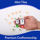Mini Rummy Cube Game Set 6 Players with 6 Holders and 160 Rummy Tiles, Small Travel and Family Board Game for Adults and Kids by TinyTreasures Baby Boutique