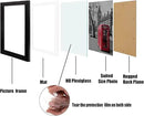 8x8 Picture Frame Set of 6, Display Pictures 5x5 with Mat or 8x8 Without Mat for Wall Mounting or Table Top Display,Black by CozyNest Decor