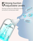GROWNSY Nasal Aspirator for Baby, Upgraded 5 Suction Levels Baby Nose Sucker, IPX7 Waterproof Electric Nose Suction for Baby, Booger Sucker for Toddlers with Music & Light Functions (Blue) by TinyTreasures Baby Boutique