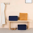 Large Storage Baskets for Shelves, Closet Organizers Bins for Clothes Blanket Towels, Baby Nursery, Toy Baskets Box, Woven Rope Baskets, 17 x 13 x 7.5”, 3 Packs Navy Blue by CozyNest Decor