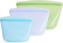 Stasher Premium Silicone Reusable Food Storage Bags, 3-Pack, Multi, Multi-Use Food Storage Bags, Lunch Bag, Travel Containers, BPA Free, Leak-free, Dishwasher-Safe, Eco-friendly by TinyTreasures Baby Boutique