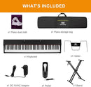 MUSTAR Digital Piano 88 Key Weighted with Stand, 88 Key Semi Weighted Keyboard Piano MEP-900, Portable Electric Piano Keyboard 88 Keys with Bluetooth Connection, Case, Sustain Pedal, MDF, Black by TinyTreasures Baby Boutique